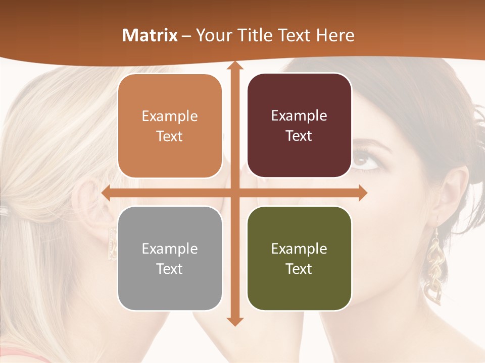 Surprised Whispering Young PowerPoint Template