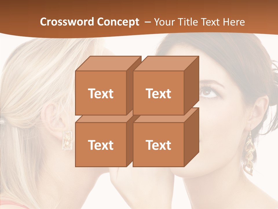 Surprised Whispering Young PowerPoint Template