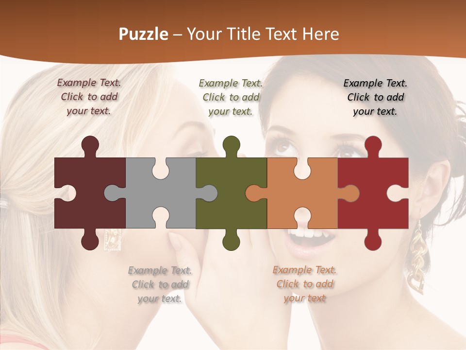 Surprised Whispering Young PowerPoint Template