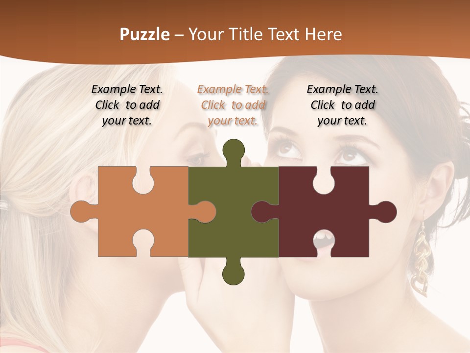 Surprised Whispering Young PowerPoint Template