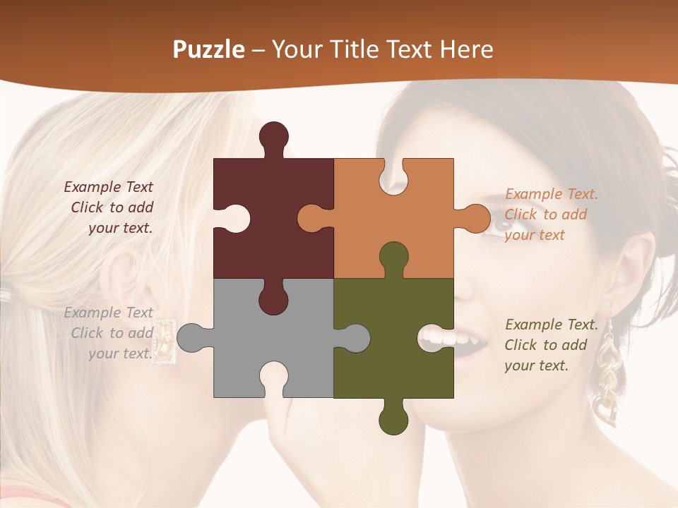 Surprised Whispering Young PowerPoint Template