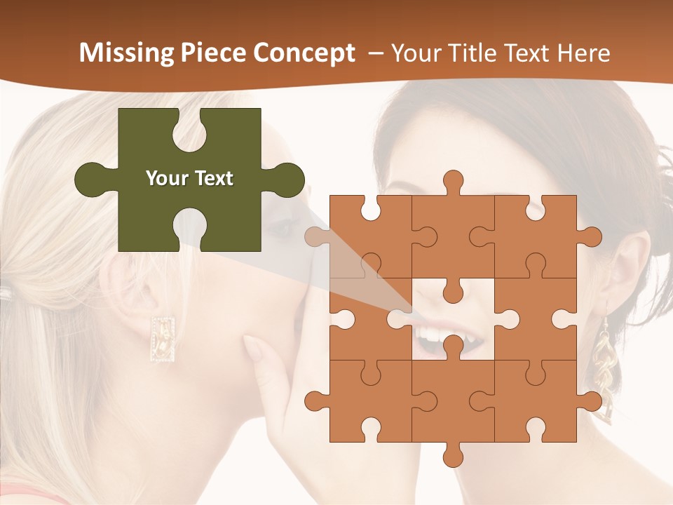 Surprised Whispering Young PowerPoint Template