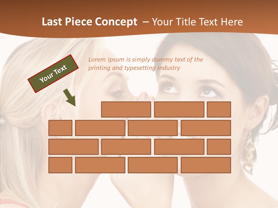 Surprised Whispering Young PowerPoint Template
