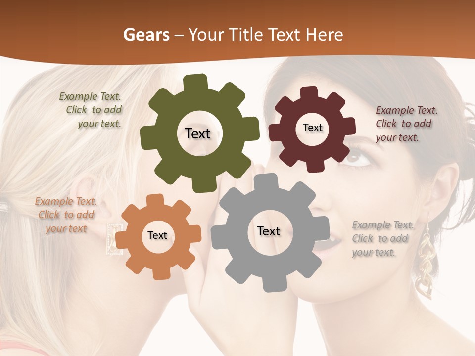 Surprised Whispering Young PowerPoint Template