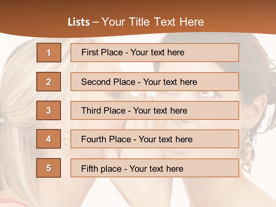 Surprised Whispering Young PowerPoint Template