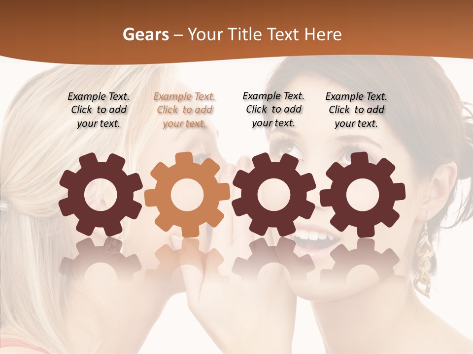 Surprised Whispering Young PowerPoint Template