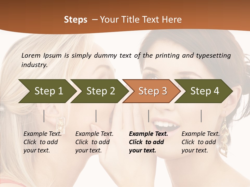 Surprised Whispering Young PowerPoint Template