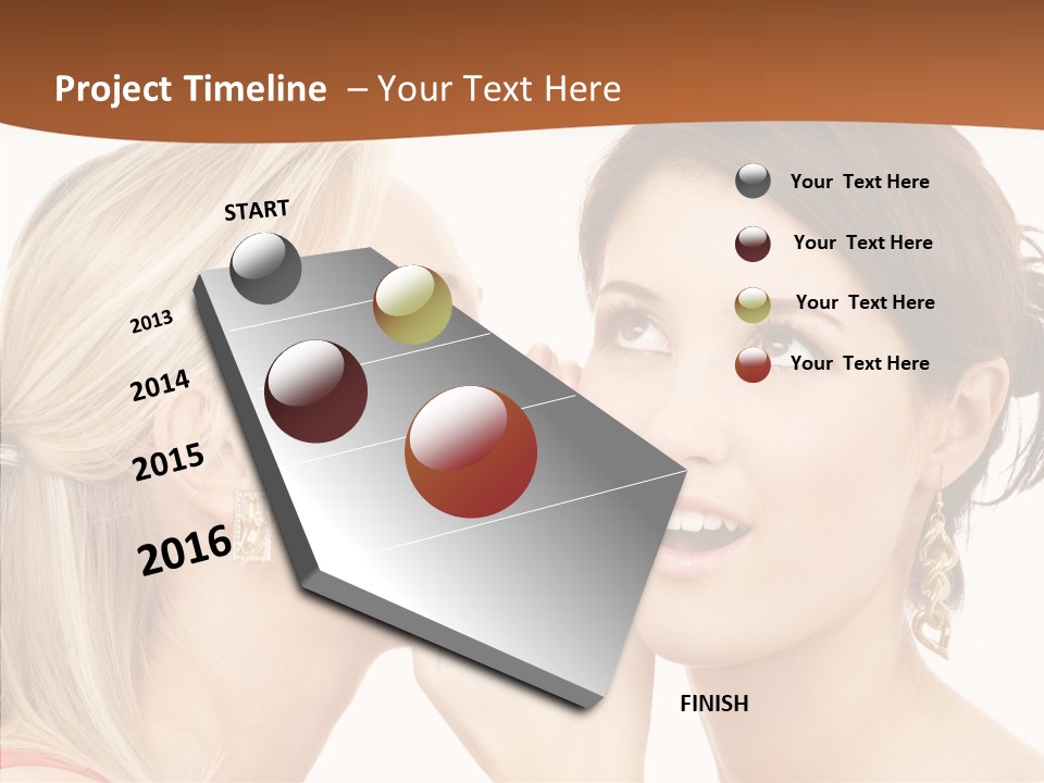 Surprised Whispering Young PowerPoint Template