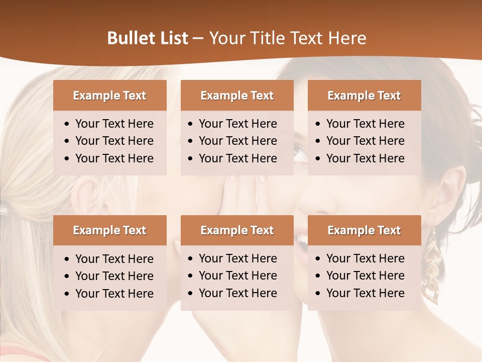 Surprised Whispering Young PowerPoint Template