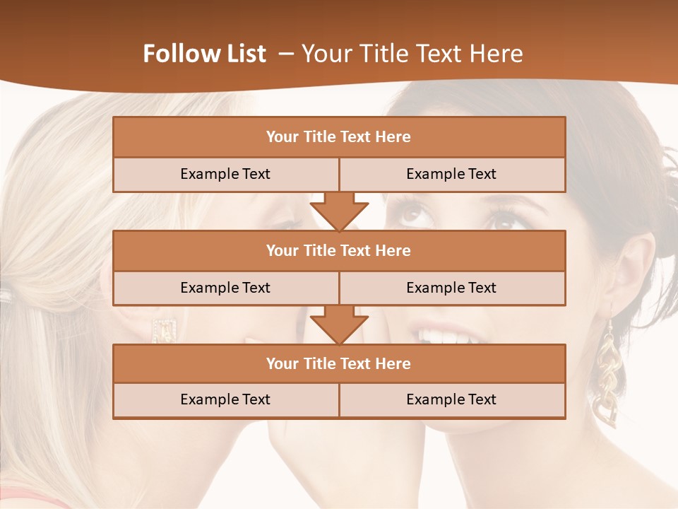 Surprised Whispering Young PowerPoint Template