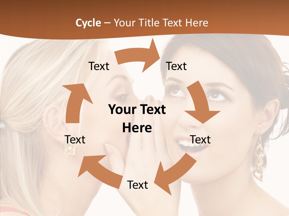 Surprised Whispering Young PowerPoint Template