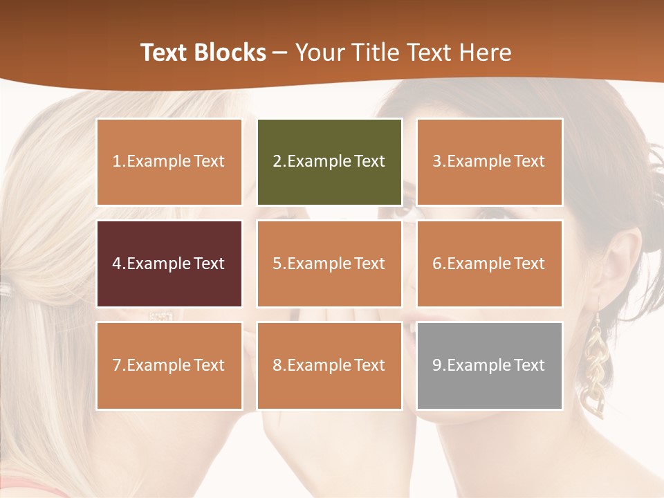 Surprised Whispering Young PowerPoint Template