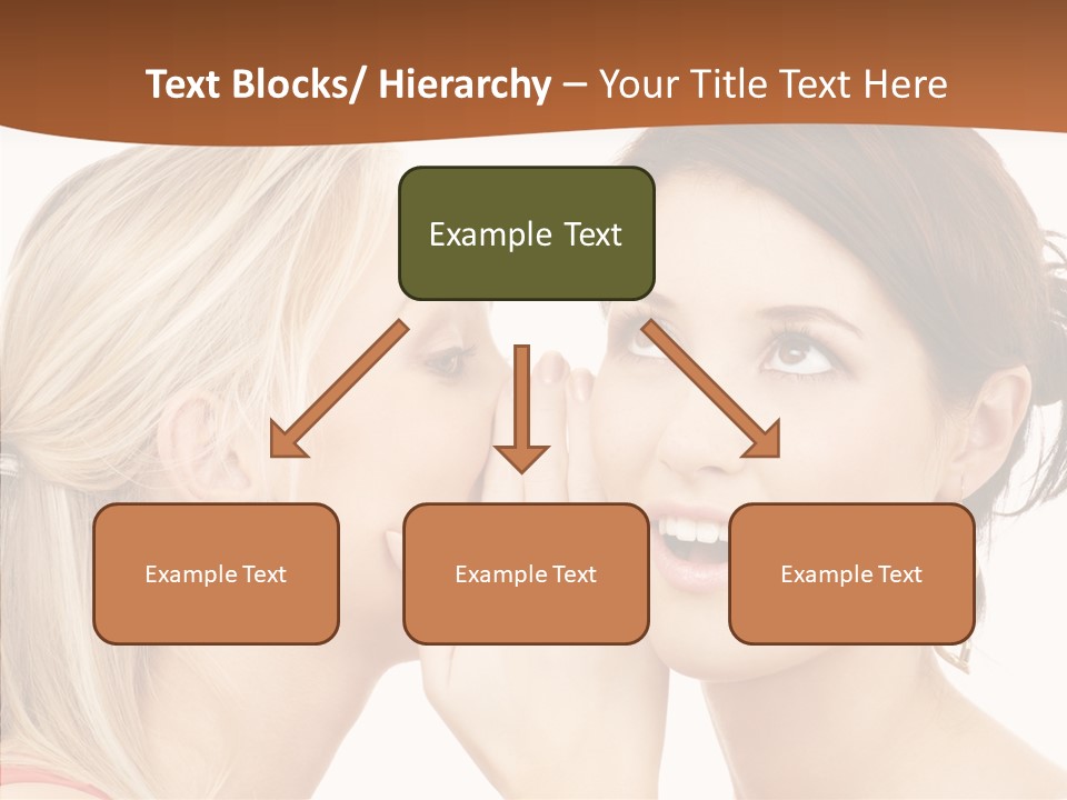 Surprised Whispering Young PowerPoint Template