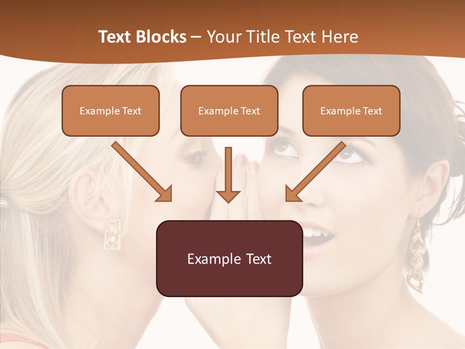 Surprised Whispering Young PowerPoint Template