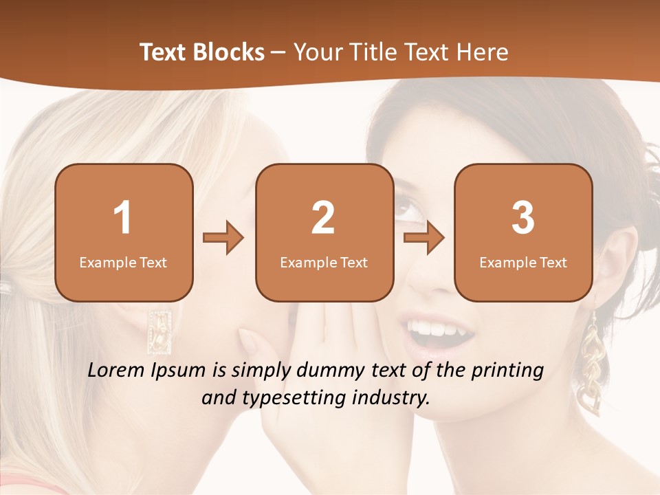 Surprised Whispering Young PowerPoint Template