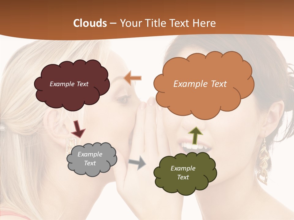 Surprised Whispering Young PowerPoint Template