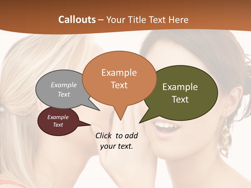 Surprised Whispering Young PowerPoint Template