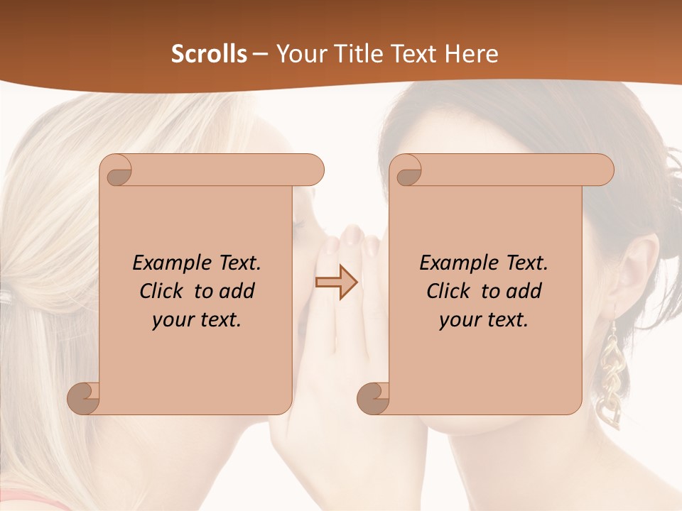 Surprised Whispering Young PowerPoint Template