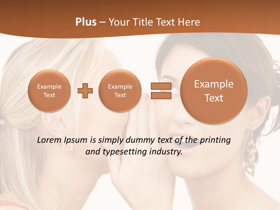Surprised Whispering Young PowerPoint Template