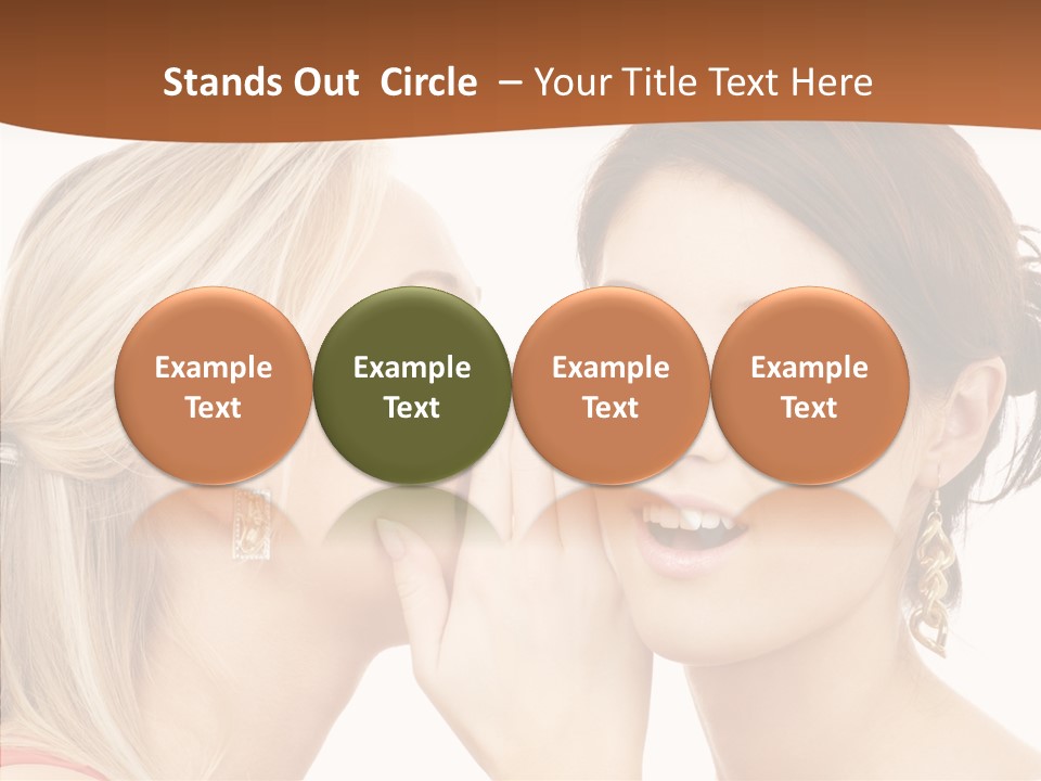 Surprised Whispering Young PowerPoint Template