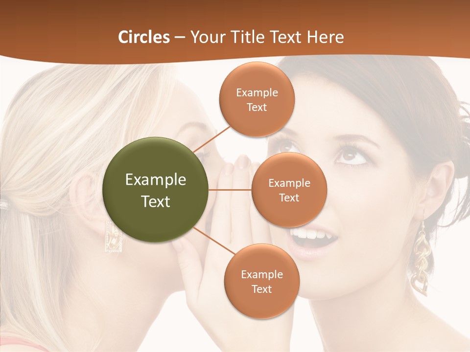 Surprised Whispering Young PowerPoint Template