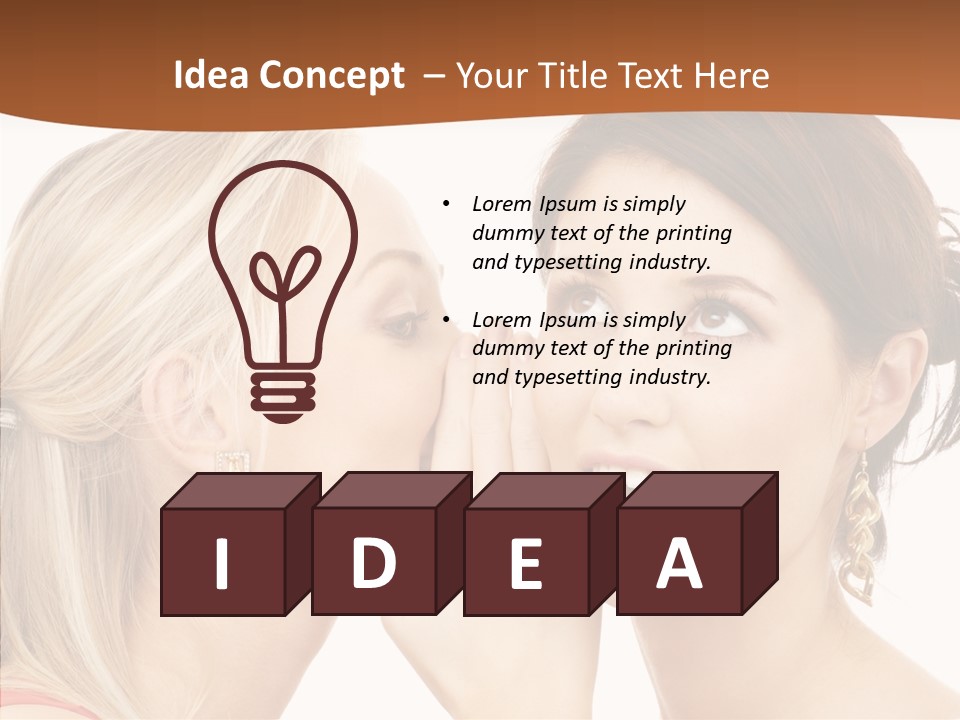 Surprised Whispering Young PowerPoint Template