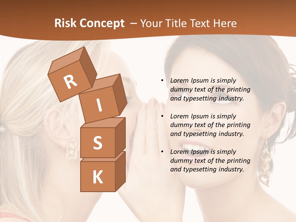 Surprised Whispering Young PowerPoint Template