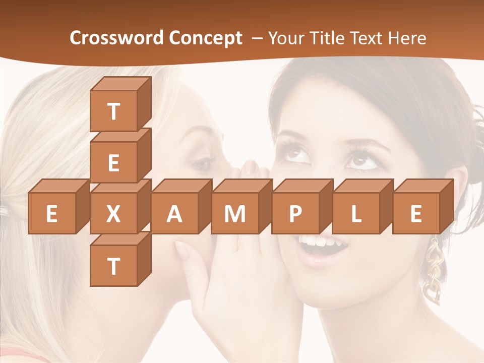 Surprised Whispering Young PowerPoint Template