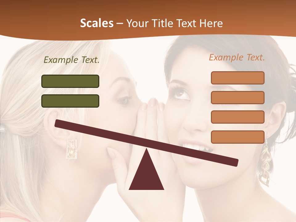 Surprised Whispering Young PowerPoint Template