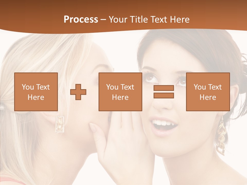 Surprised Whispering Young PowerPoint Template
