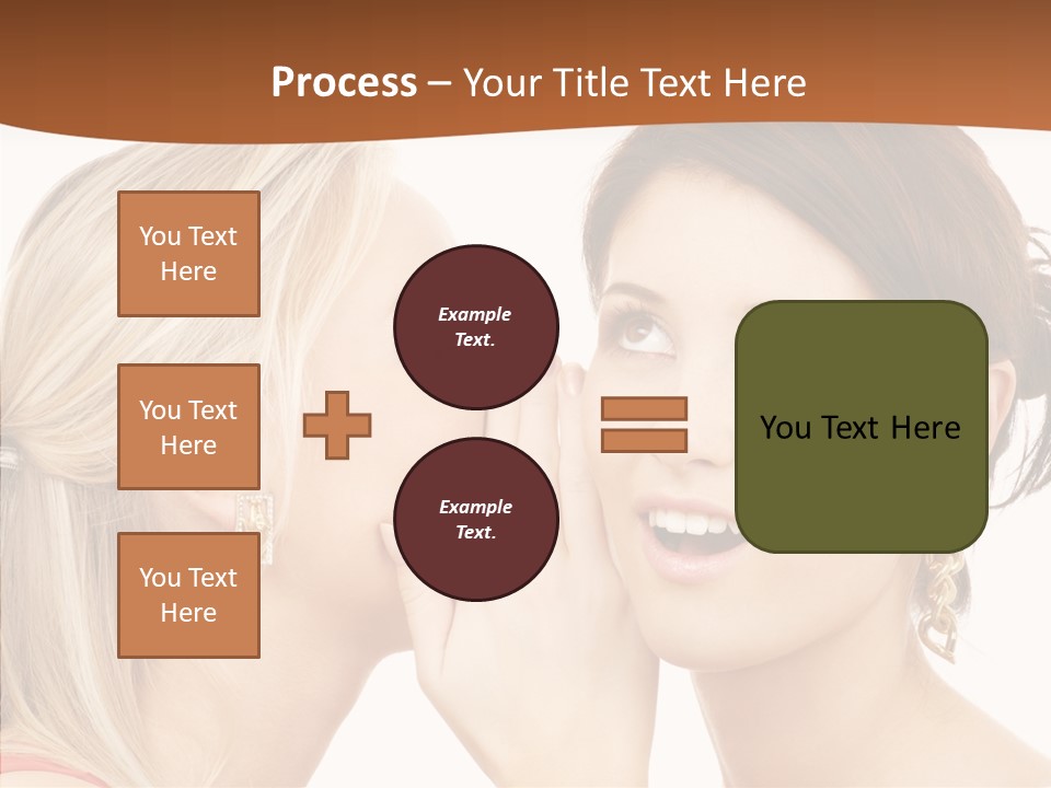 Surprised Whispering Young PowerPoint Template