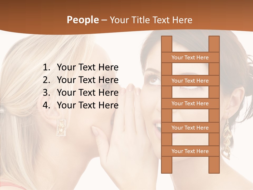 Surprised Whispering Young PowerPoint Template