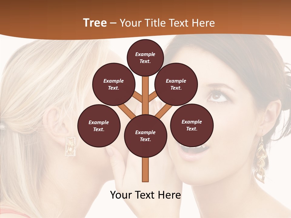 Surprised Whispering Young PowerPoint Template