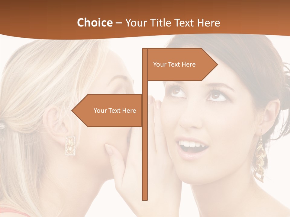 Surprised Whispering Young PowerPoint Template