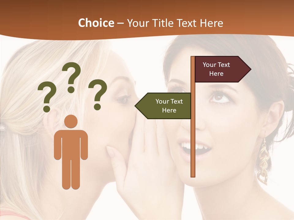 Surprised Whispering Young PowerPoint Template