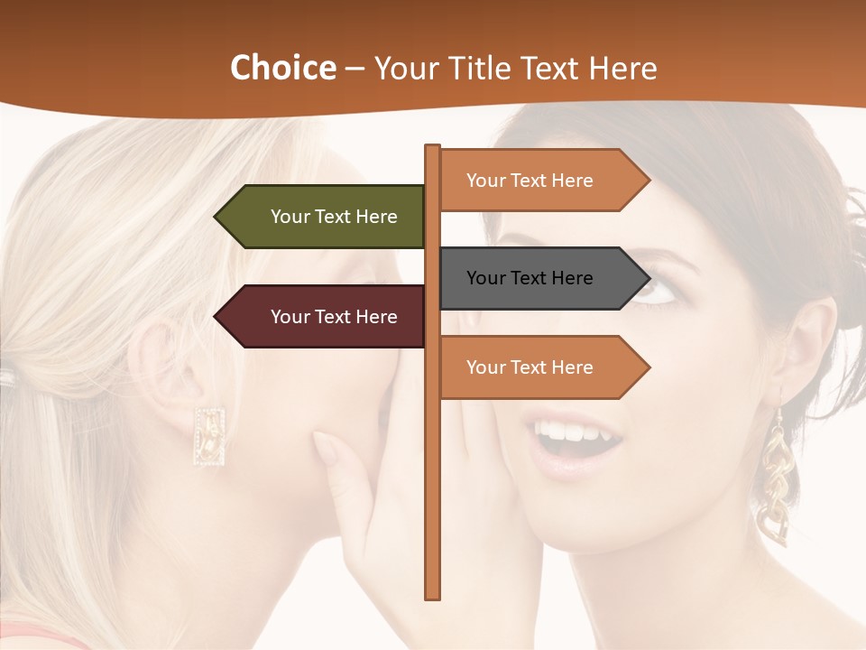 Surprised Whispering Young PowerPoint Template