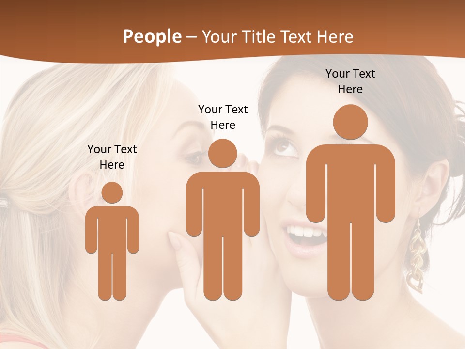 Surprised Whispering Young PowerPoint Template