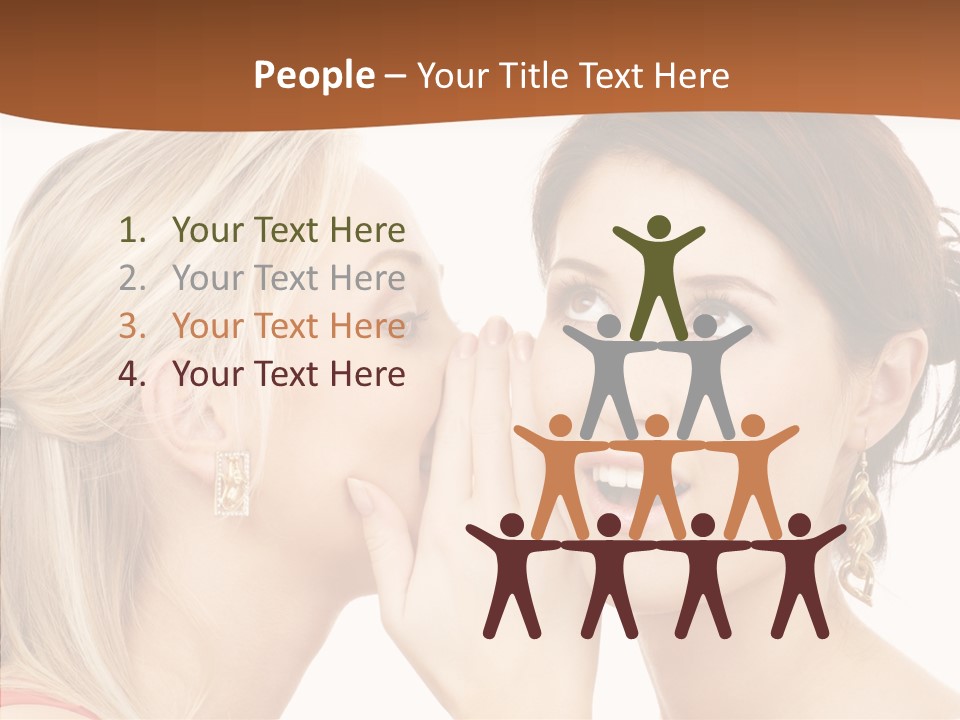 Surprised Whispering Young PowerPoint Template