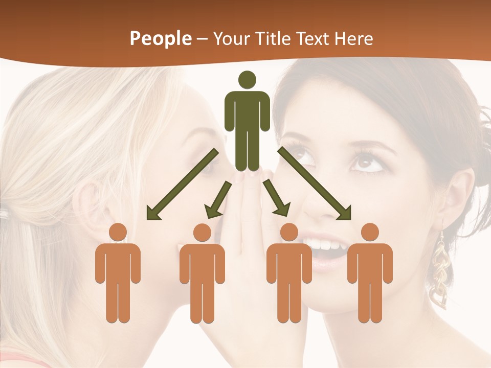 Surprised Whispering Young PowerPoint Template