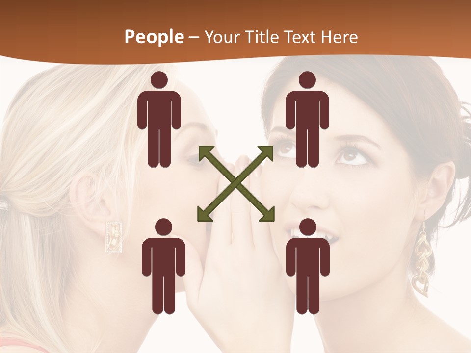 Surprised Whispering Young PowerPoint Template