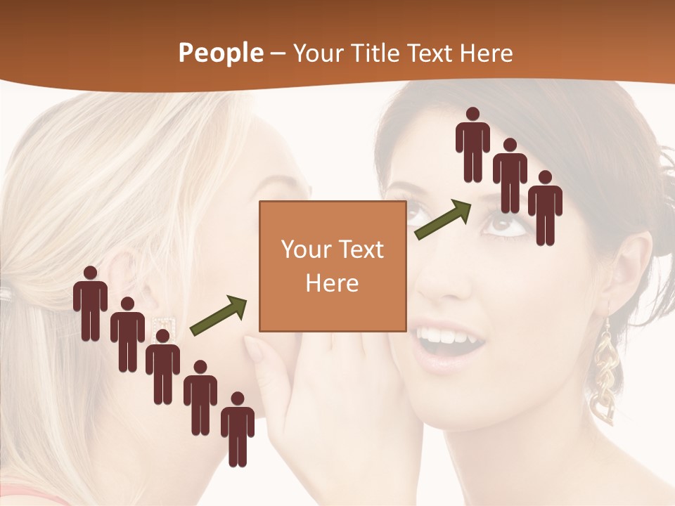 Surprised Whispering Young PowerPoint Template