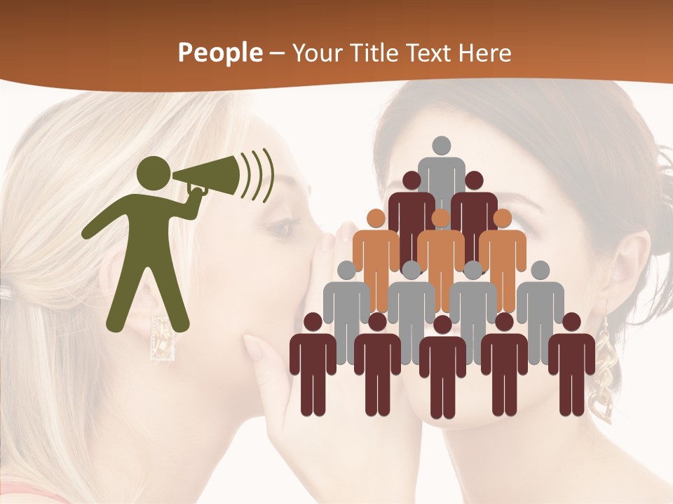 Surprised Whispering Young PowerPoint Template