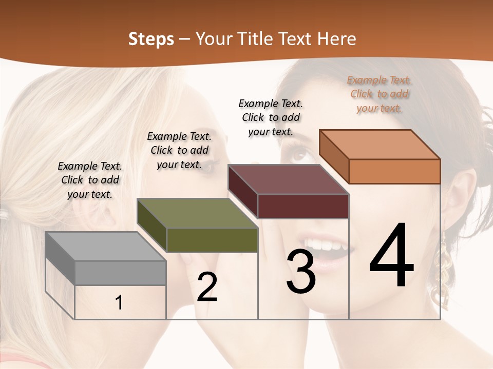 Surprised Whispering Young PowerPoint Template