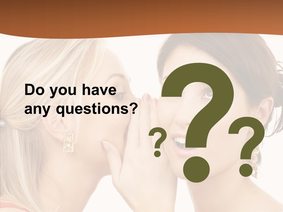 Surprised Whispering Young PowerPoint Template