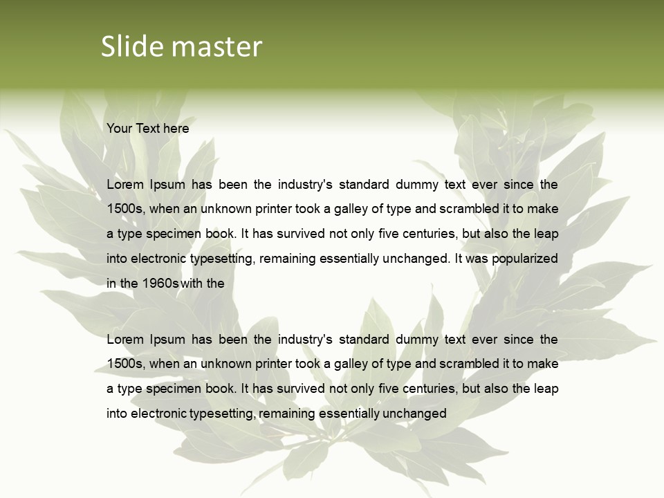 Natural Award Prize PowerPoint Template