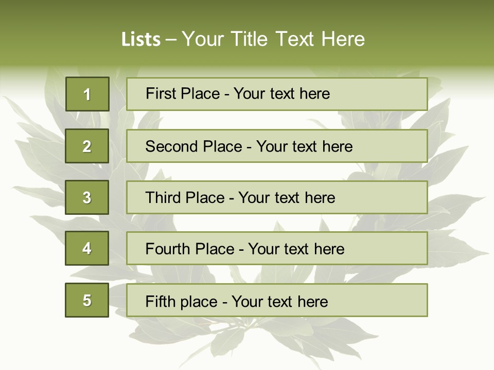 Natural Award Prize PowerPoint Template