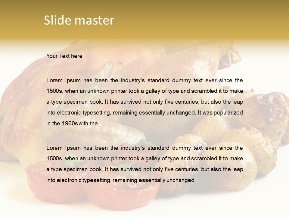 Meat Isolated Basil PowerPoint Template