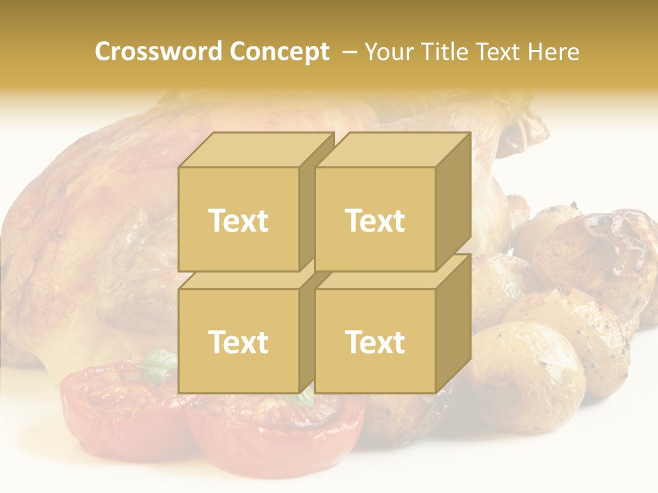 Meat Isolated Basil PowerPoint Template