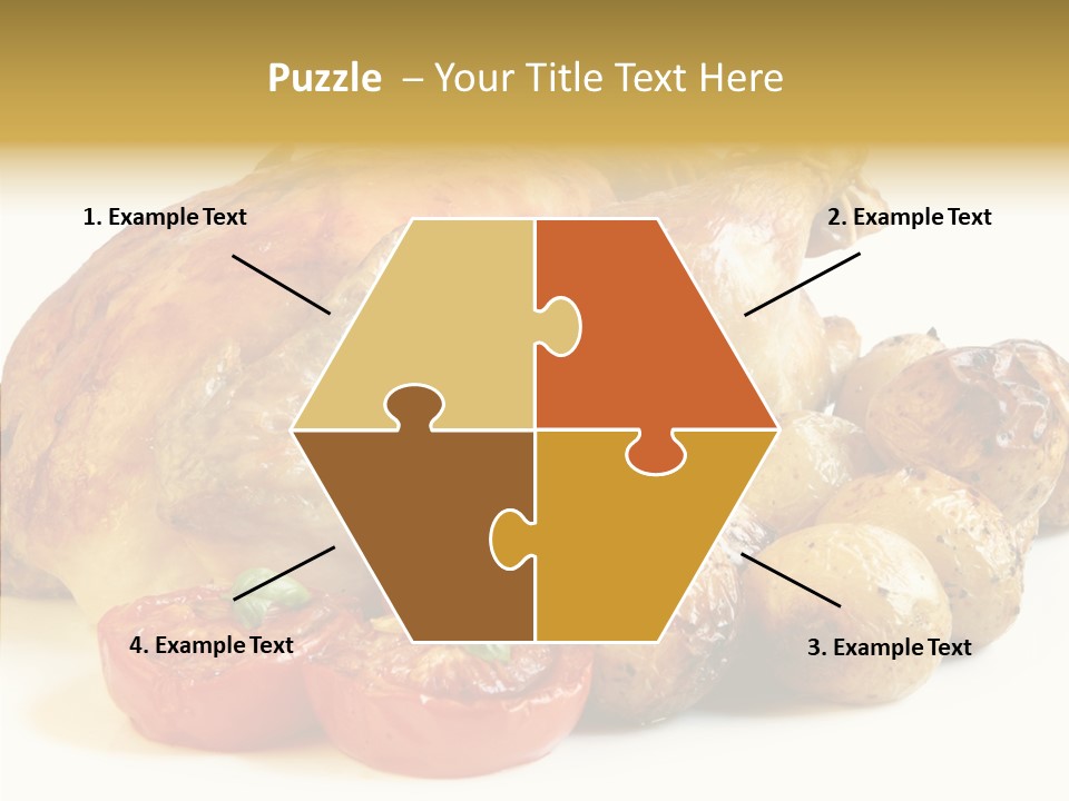 Meat Isolated Basil PowerPoint Template