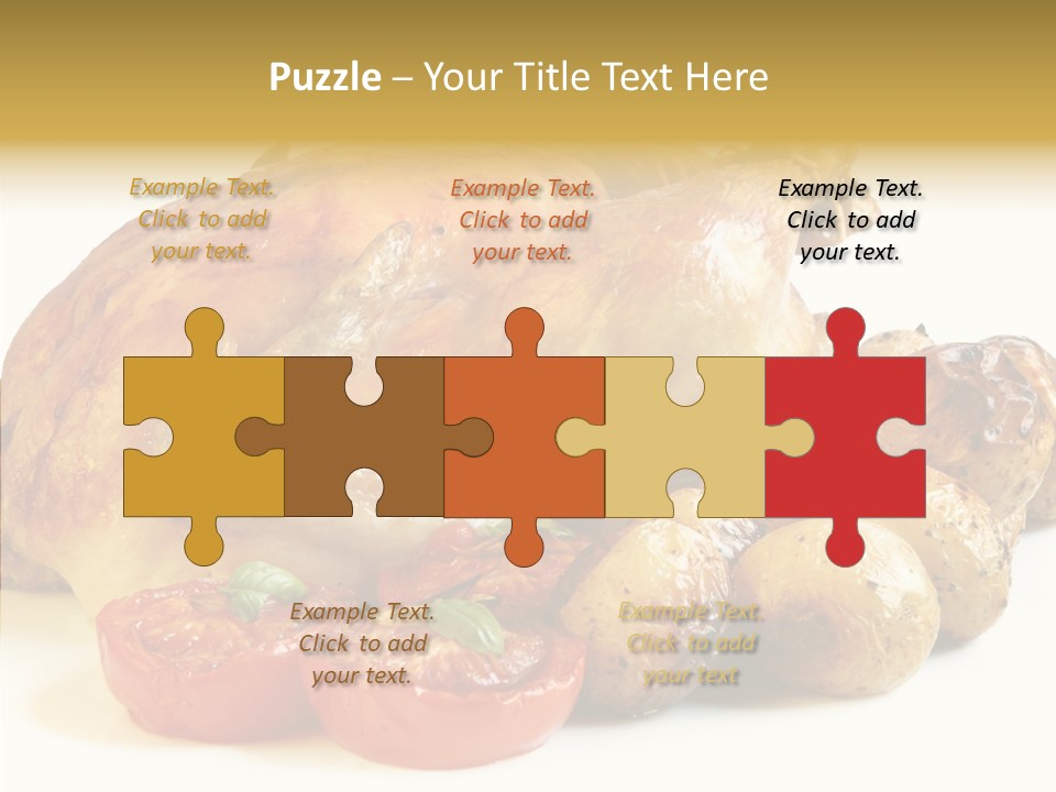 Meat Isolated Basil PowerPoint Template